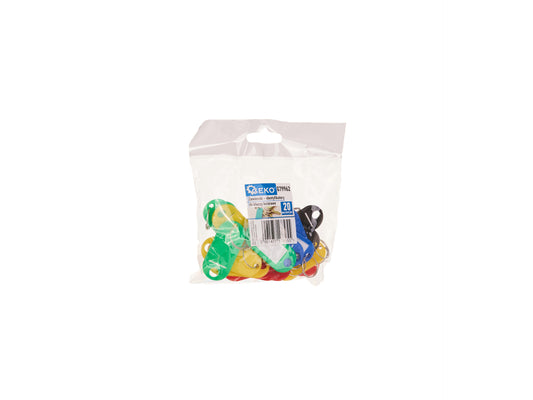 Set brelocuri colorate cu etichete, 20 elemente, Geko G79962