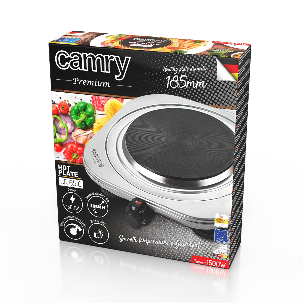 Plita electrica, 1 arzator, 1500 W, 185 mm, Camry CR6510