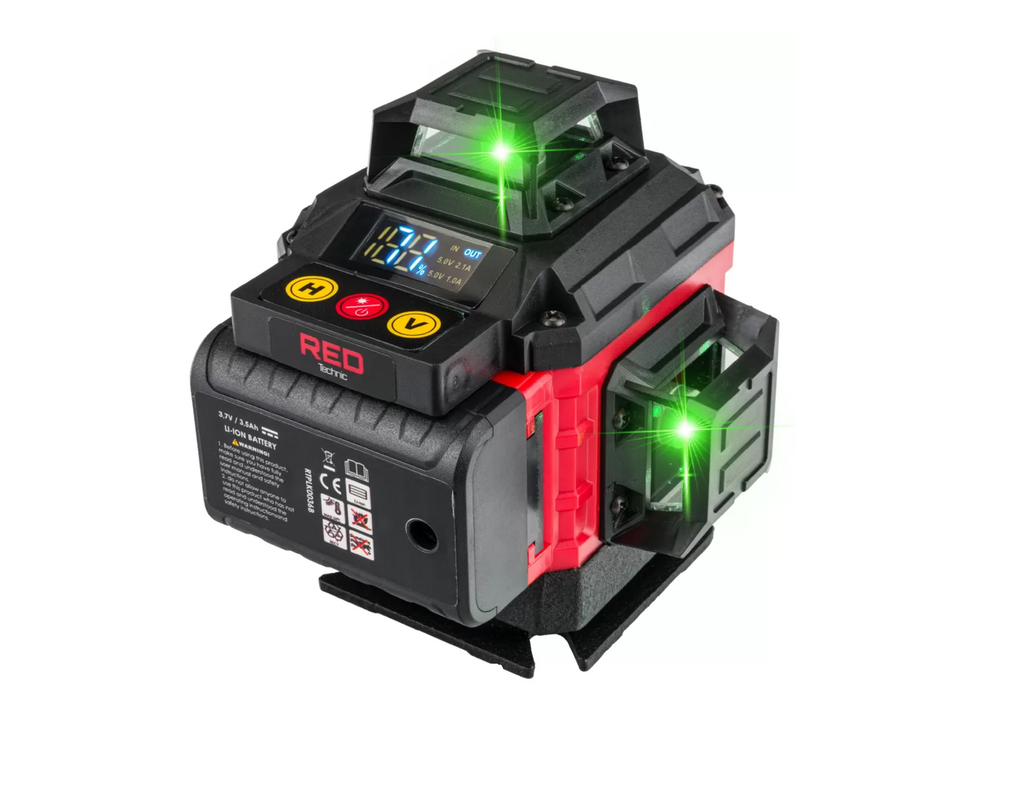 Nivela laser 4D 360, verde, Red Technic RTPLK0036