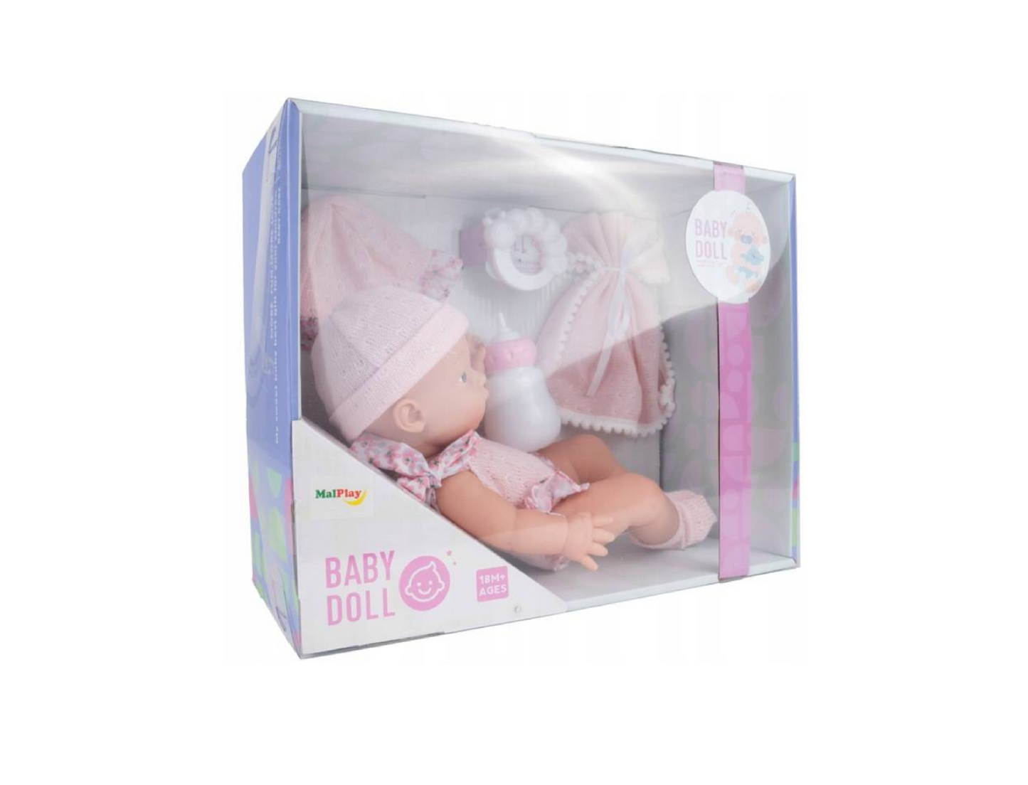 Papusa cu biberon, 30 cm, MalPlay 110134