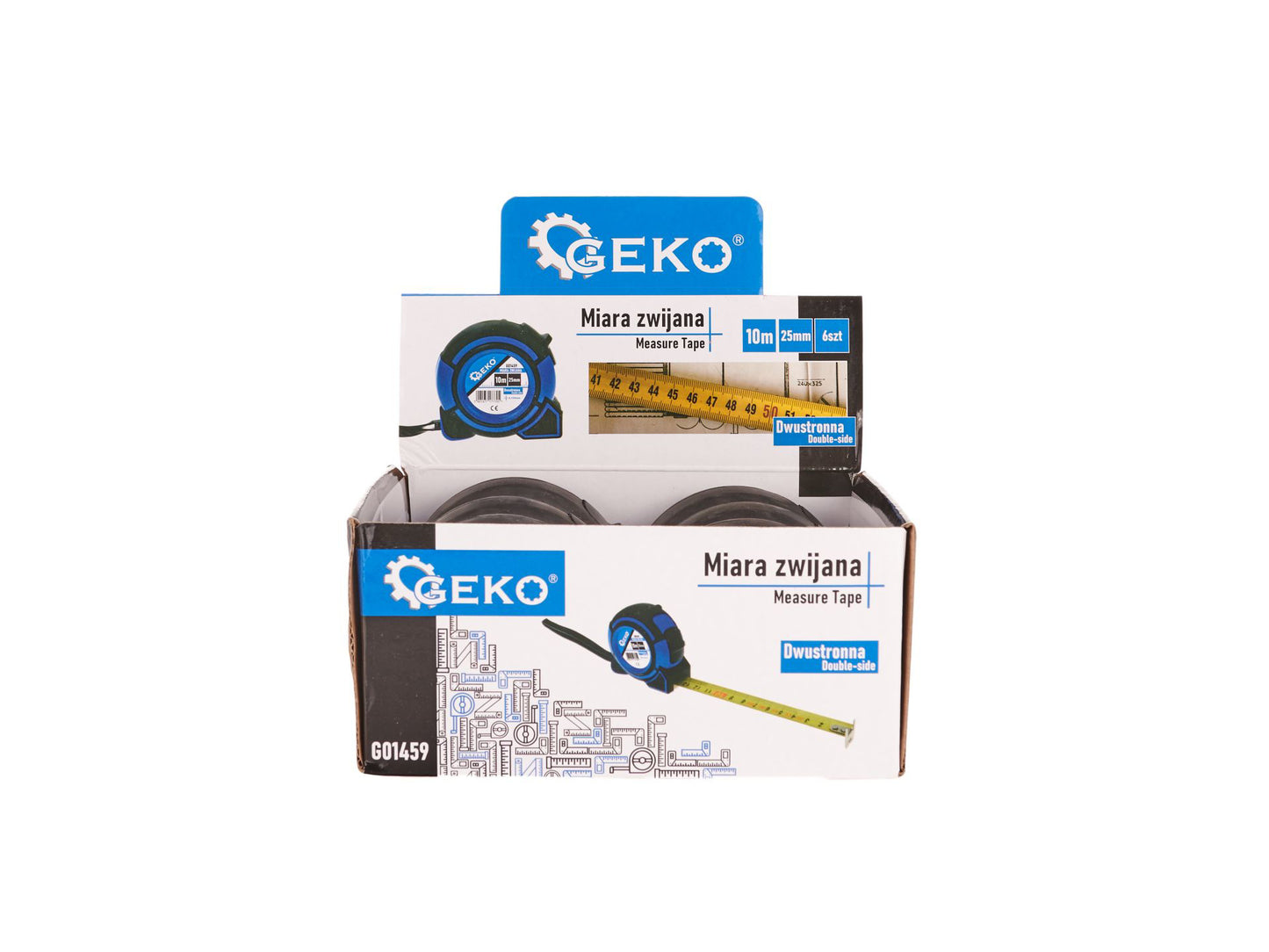 Ruleta dubla, 10 m x 25 mm, Geko G01459