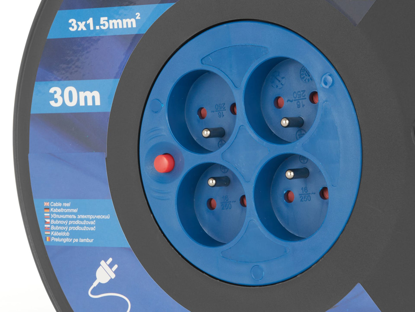 Prelungitor pe tambur, 3 x 15 mm2, 30 m, Geko G17508