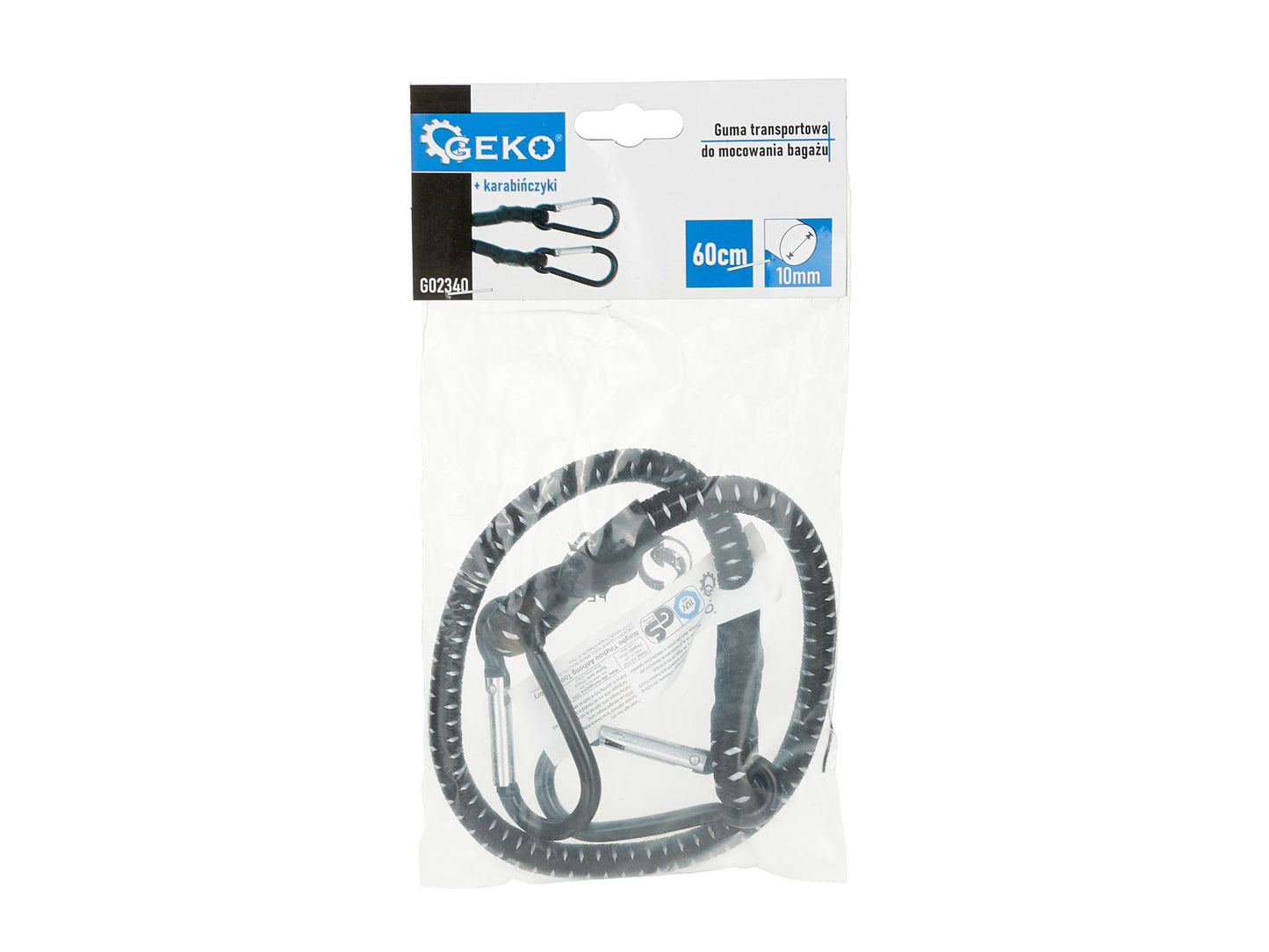 Coarda elastica pentru bagaje, 10 mm x 60 cm, Geko G02340