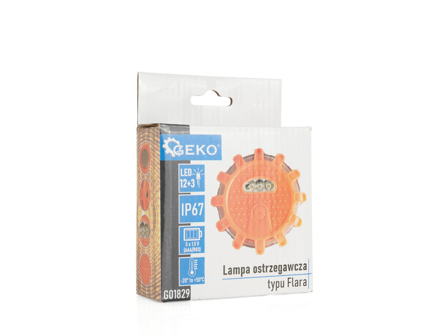 Lumina de avertizare pentru drumuri cu LED, baza magnetica si carlig, Geko G01829