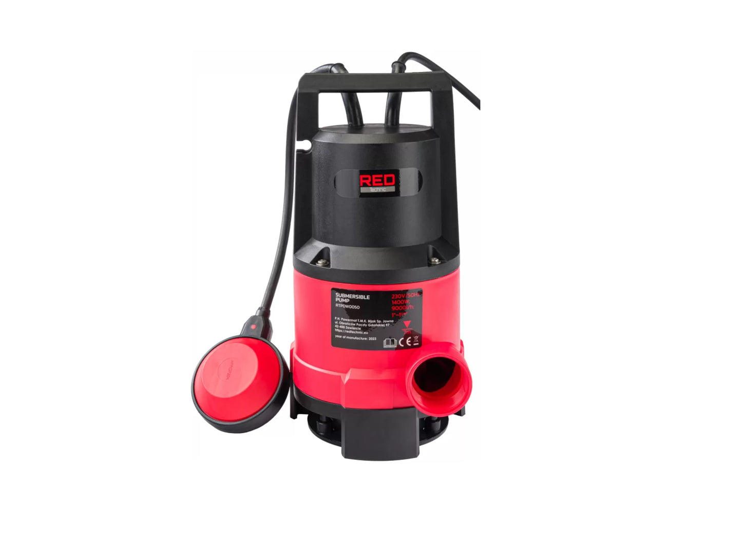 Pompa submersibila , apa murdara cu plutitor, 1400 W, Red Technic RTPDW0050