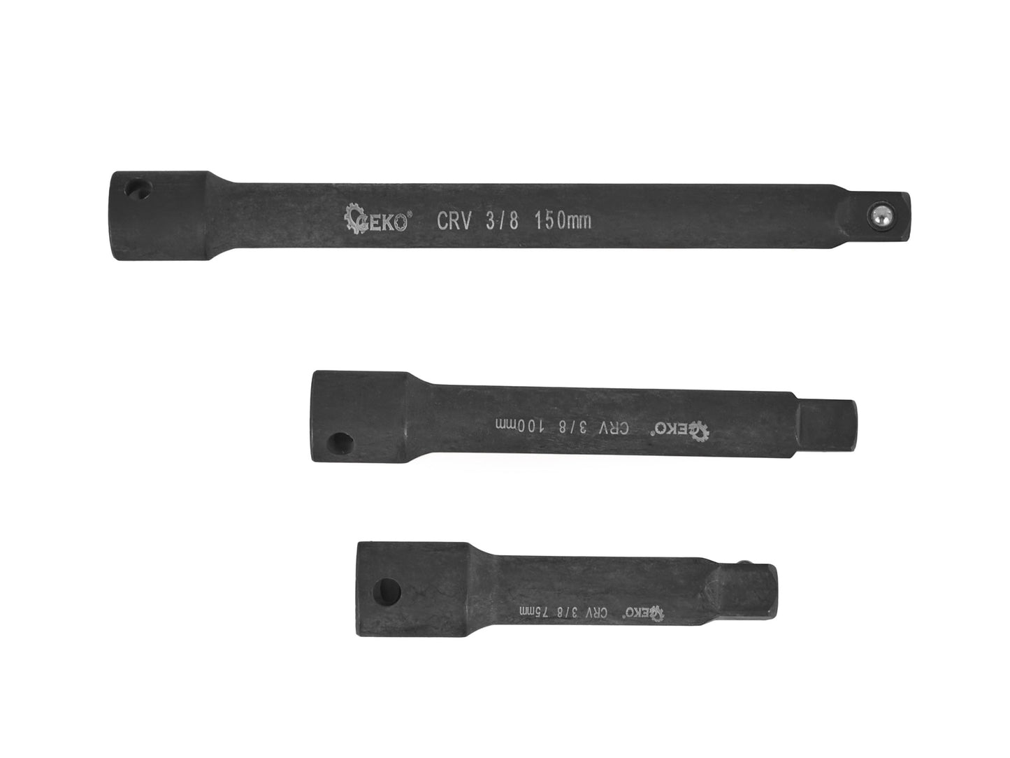 Set adaptori tubulare de impact, 1/4", 3/8", 1/2", Cr-V, 9 elemente, Geko G10531