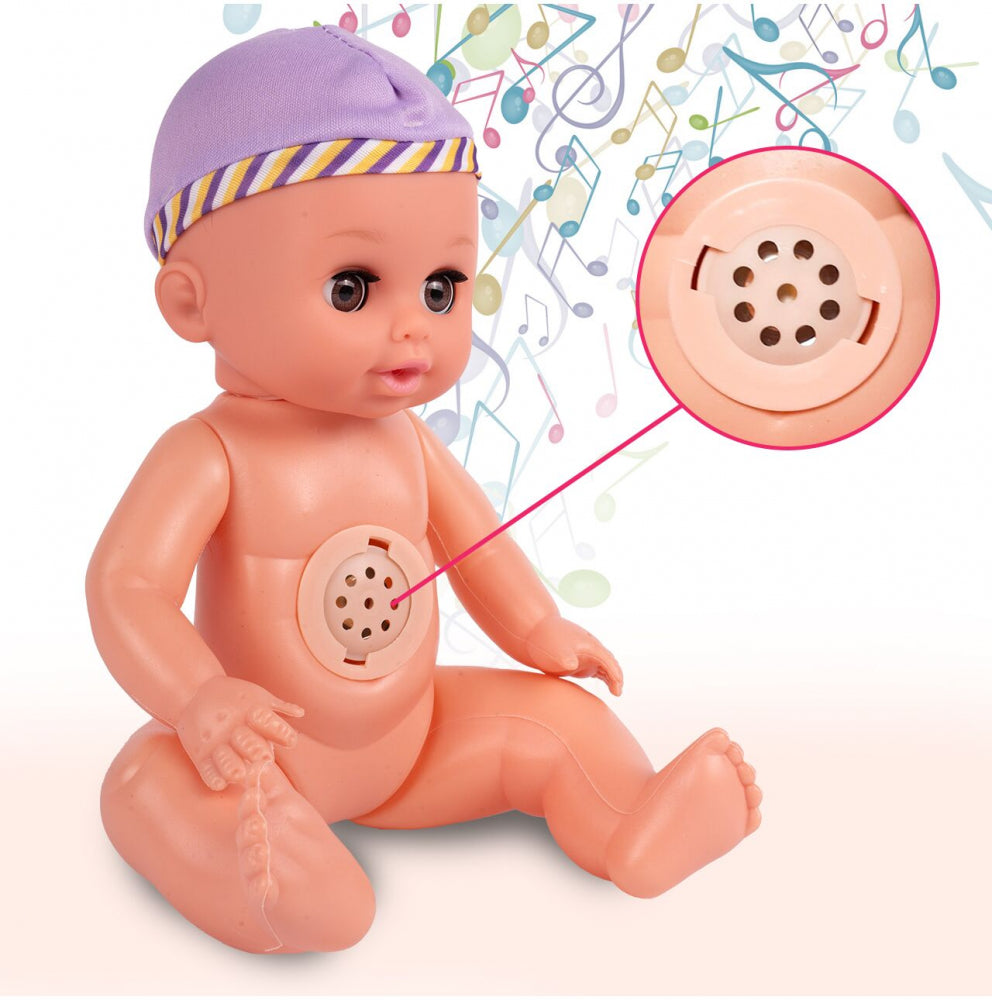 Papusa bebelus cu 6 accesorii, MalPlay 108613