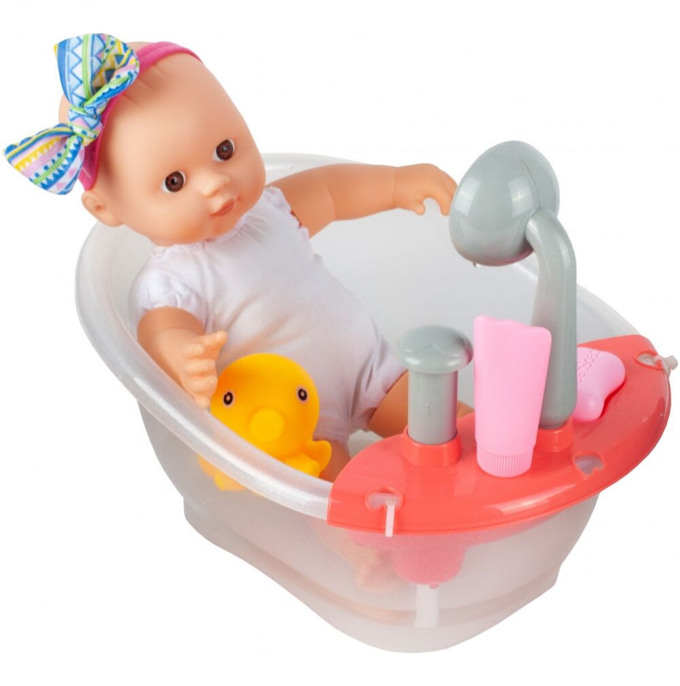 Bebelus cu cadita si accesorii de baie, MalPlay 108255