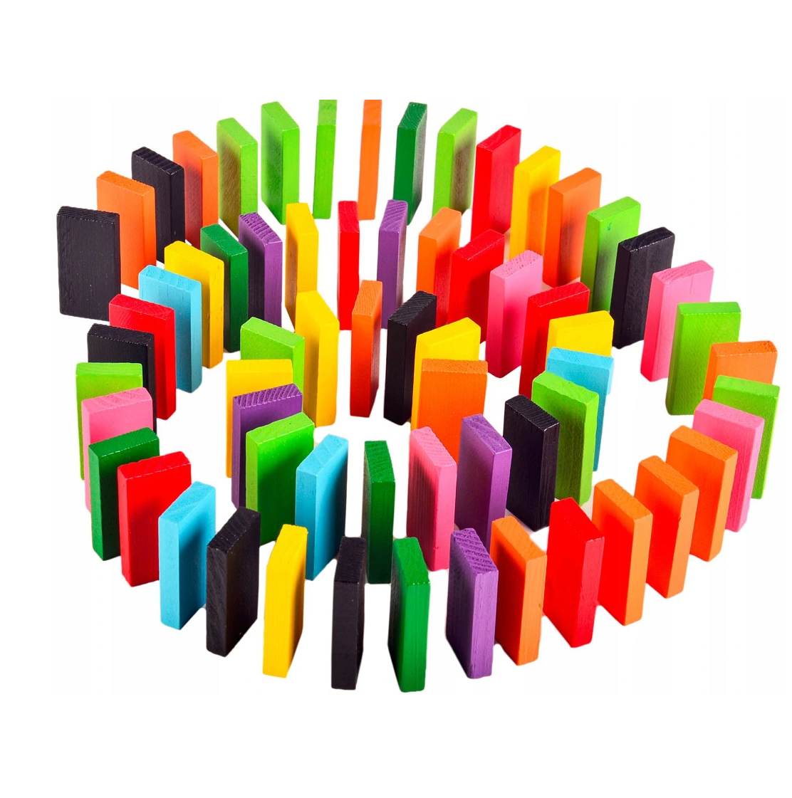 Set cuburi domino pentru copii, cutie depozitare inclusa, 200 piese, MalPlay 108036