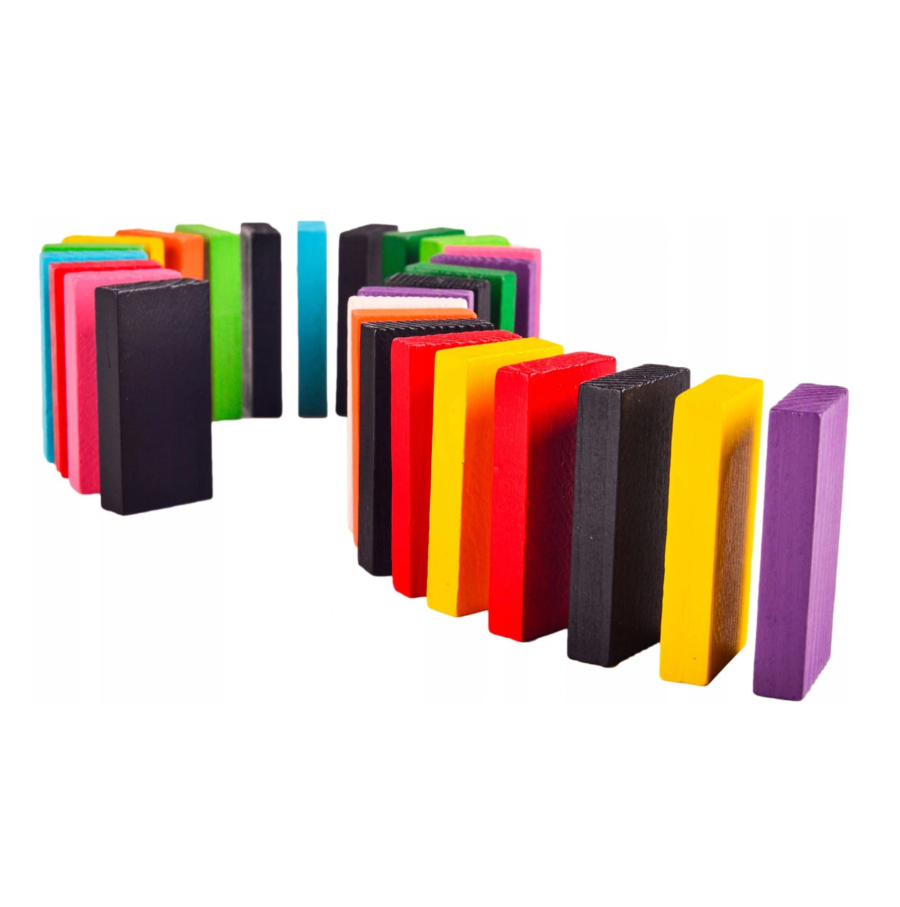 Set cuburi domino pentru copii, cutie depozitare inclusa, 200 piese, MalPlay 108036