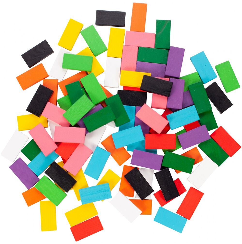 Set cuburi domino pentru copii, cutie depozitare inclusa, 200 piese, MalPlay 108036