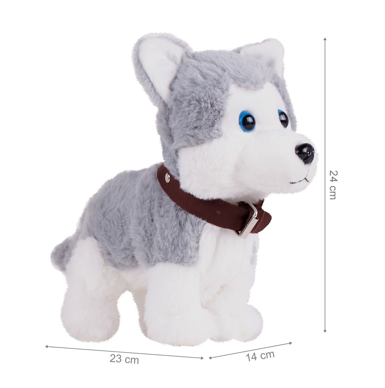 Caine husky interactiv cu lesa si telecomanda, MalPlay 109439