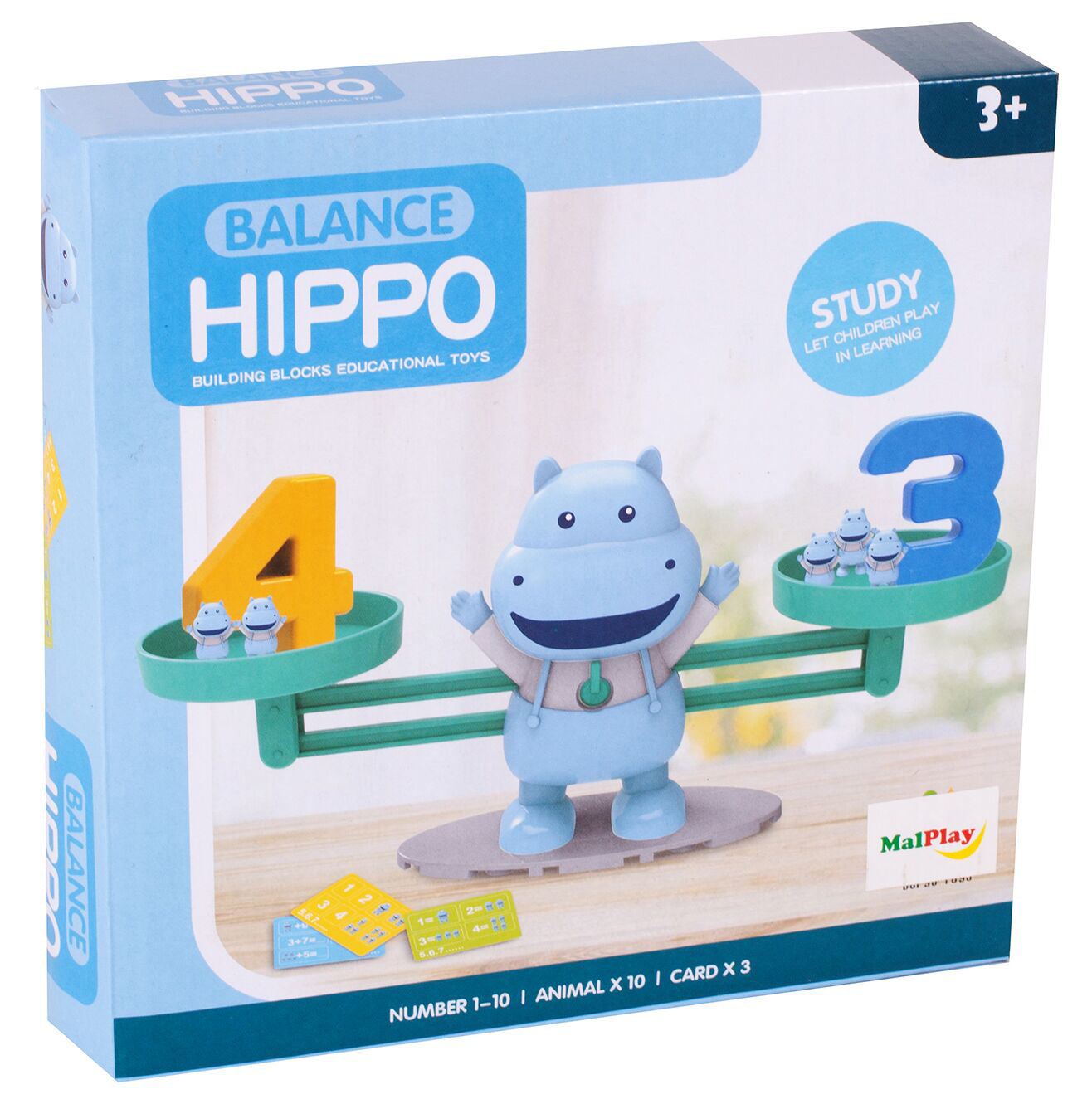 Balanta educationala Hippo pentru invatare numere, MalPlay 108649