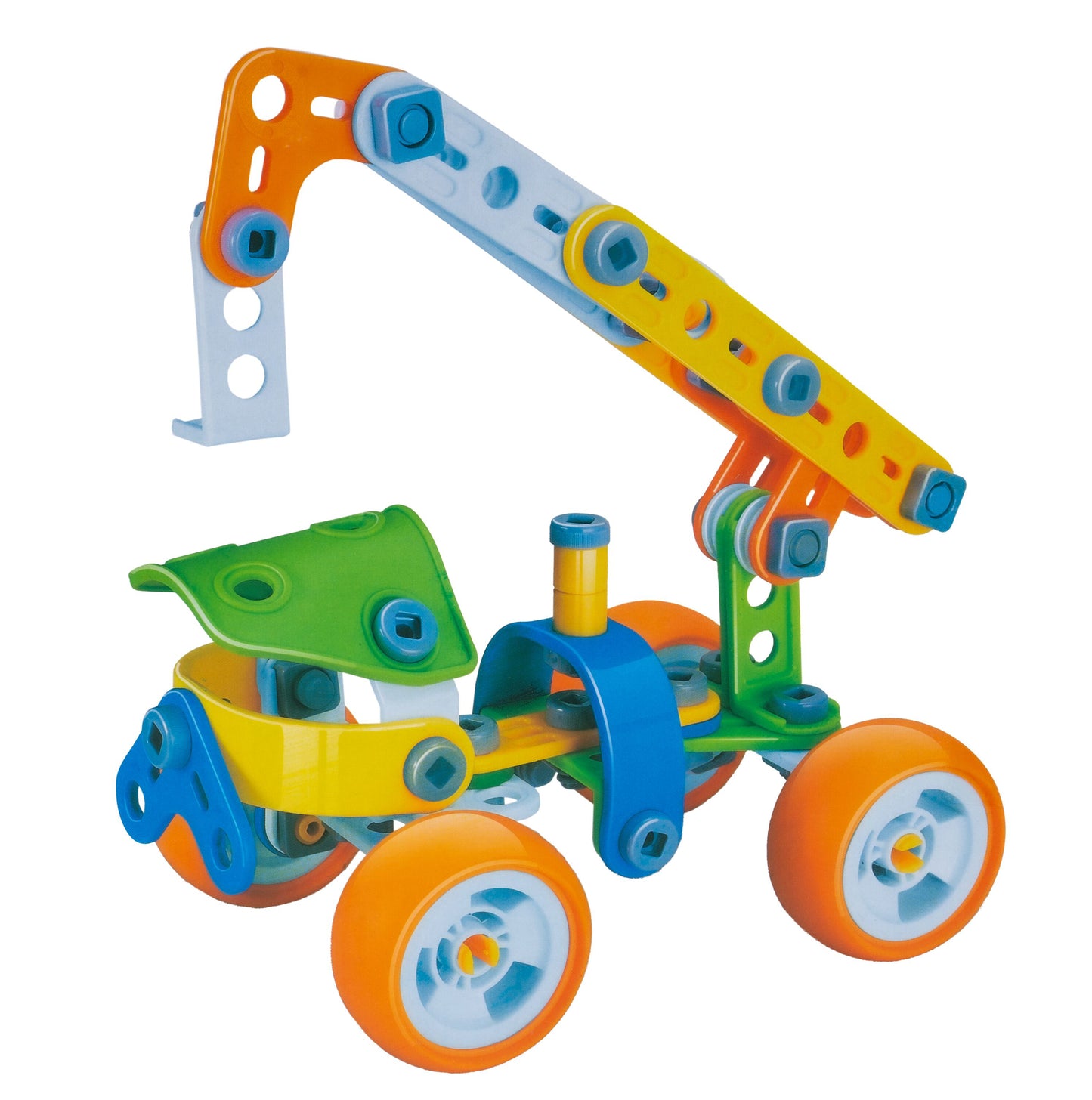 Joc de construit, 98 piese, 22.5 x 14 x 25.5 cm, multicolor, MalPlay 109826