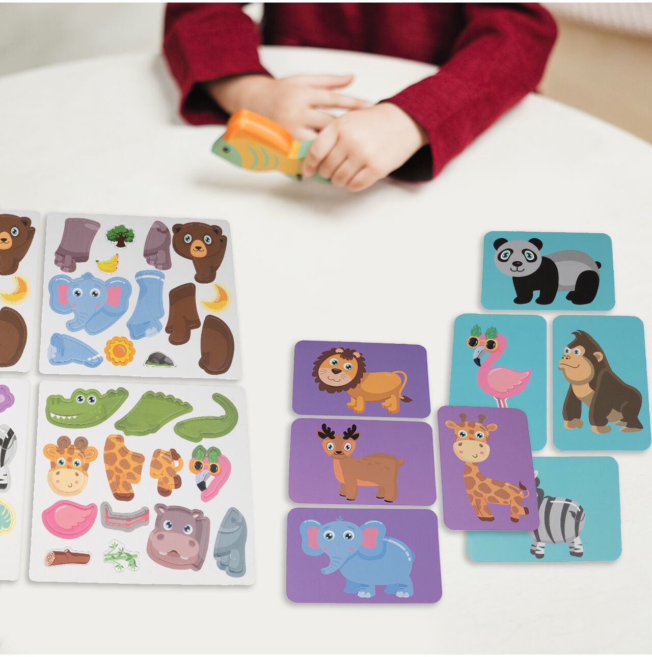 Puzzle magnetic cu animale, 26.5 x 19 x 4 cm, Multicolor, MalPlay 109827