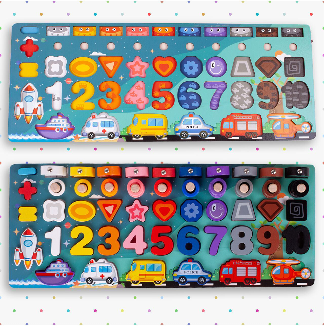 Placa cu activitati educationale Montessori, MalPlay 109657