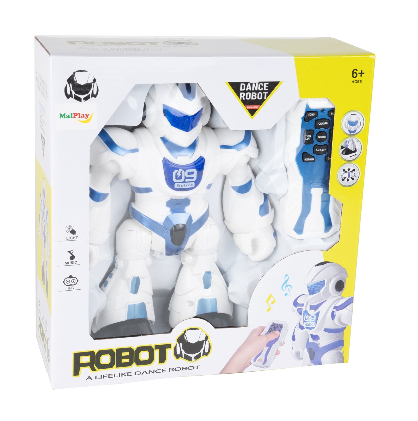 Robot interactiv dansator, 23 cm, MalPlay 109720