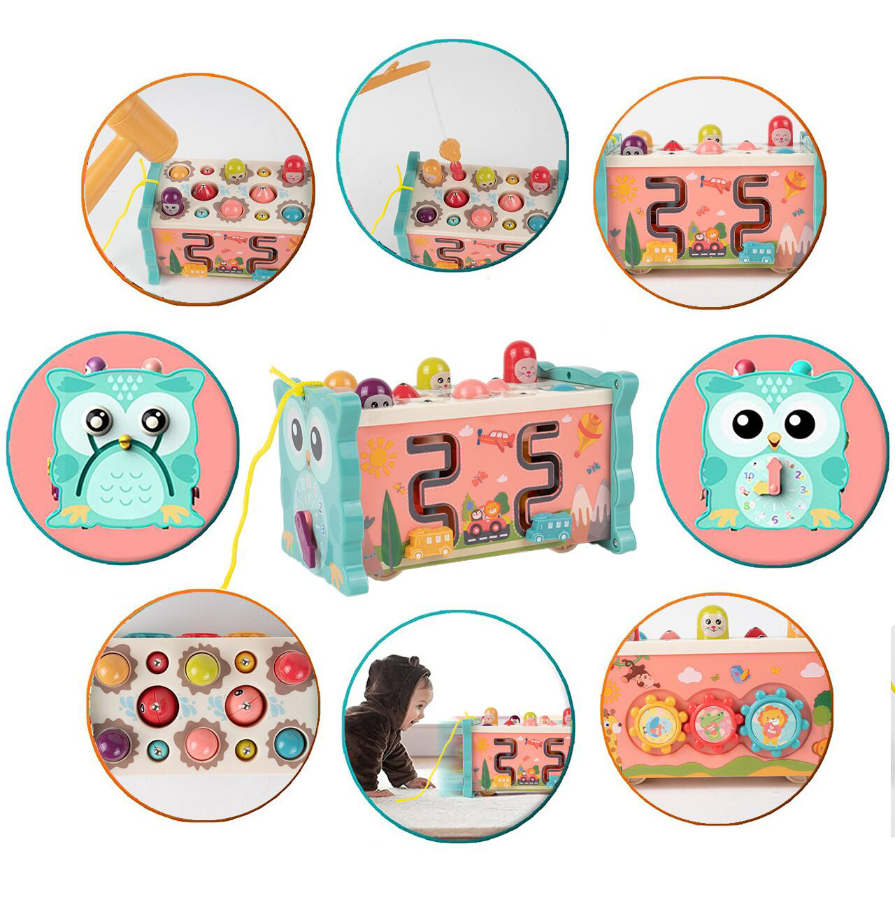 Centru de activitati 8 in 1 Magic Box, MalPlay 109877