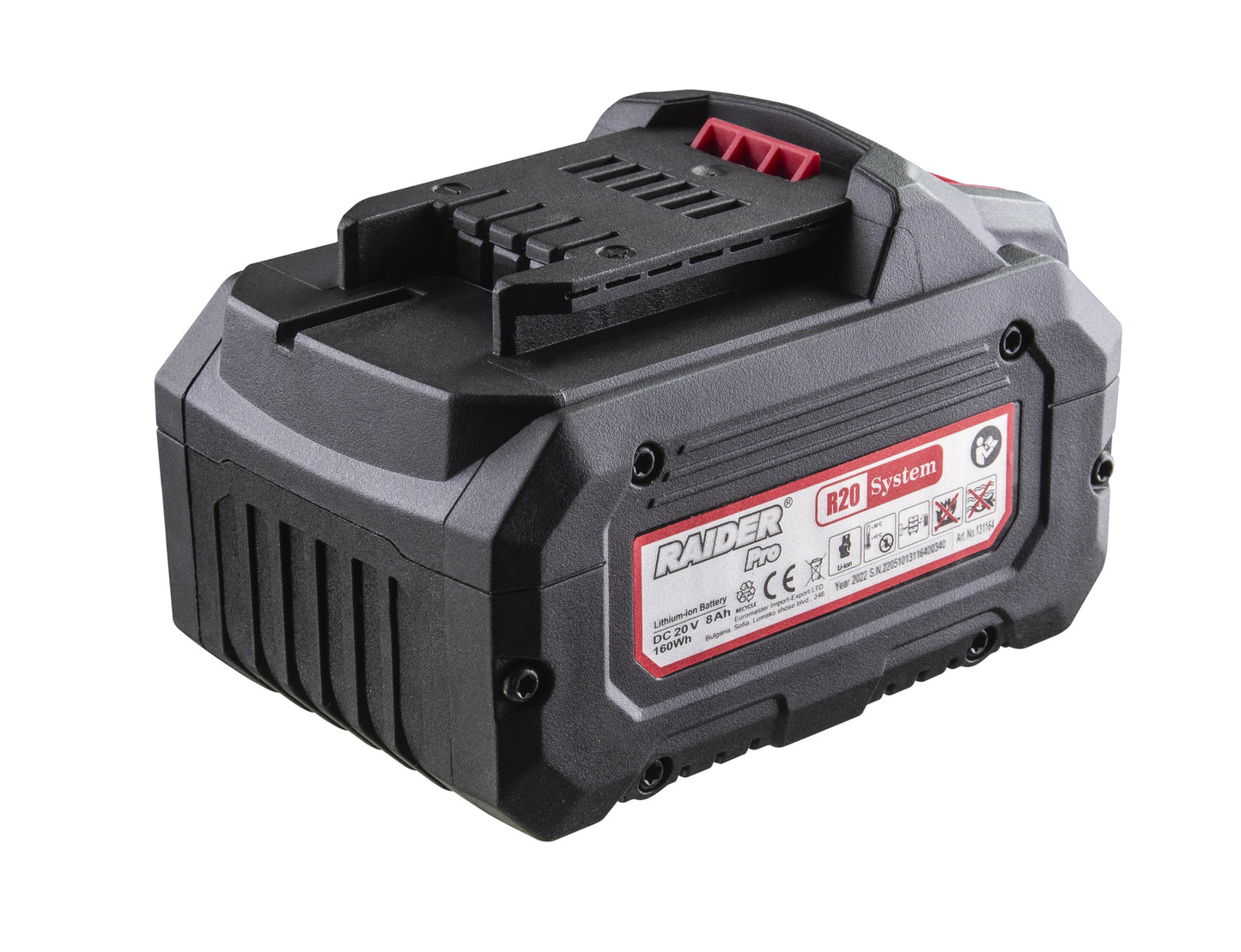 Acumulator Li-Ion pentru RDP-R20 System, 20 V, 8 Ah, Raider 131164