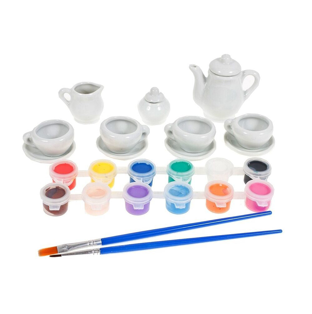 Set de ceai din ceramica pentru pictat, MalPlay 103448