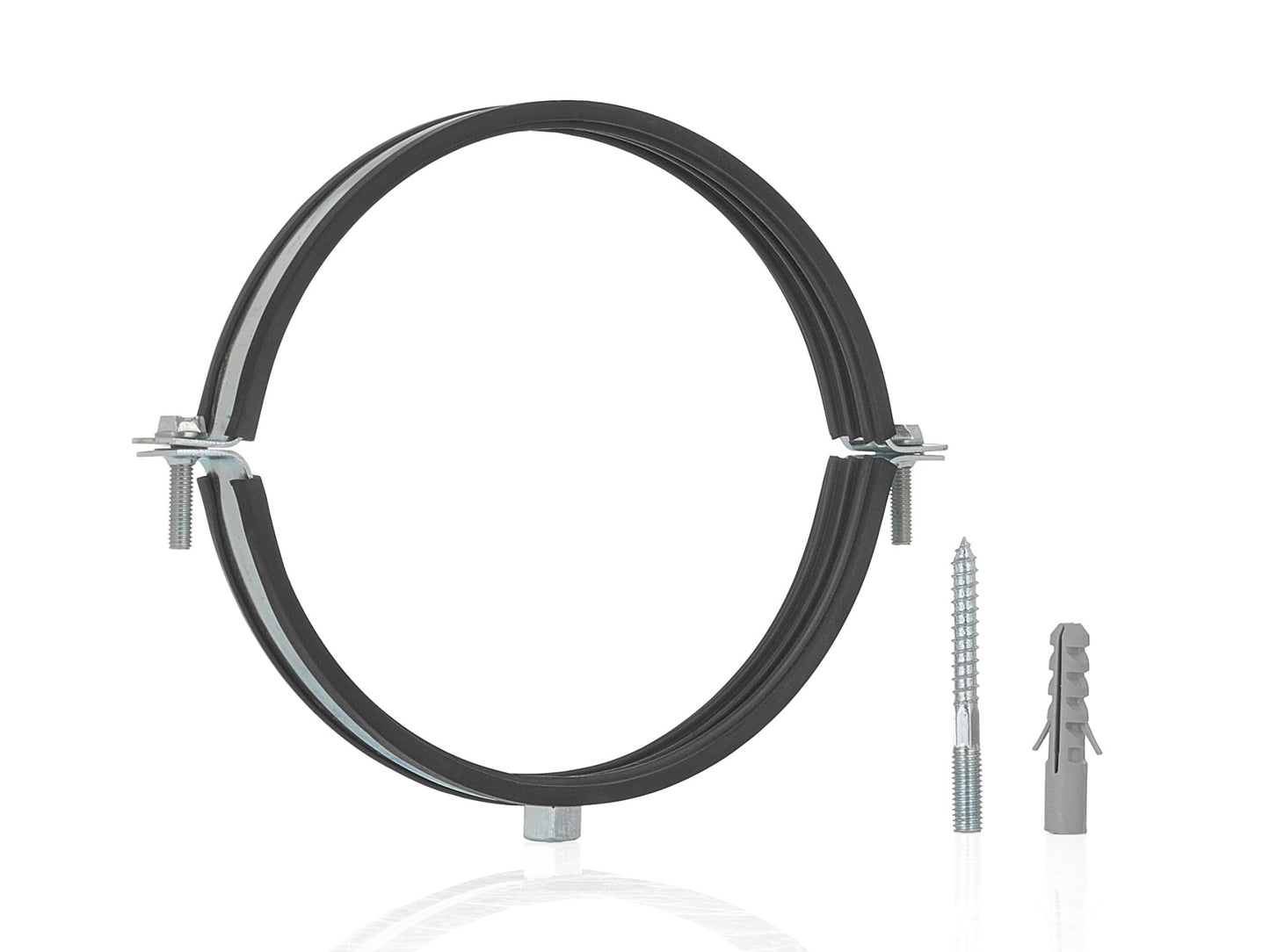 Clema metalica cu cauciuc pentru fixare tevi in perete, 6", 159 - 166 mm, Geko G17298