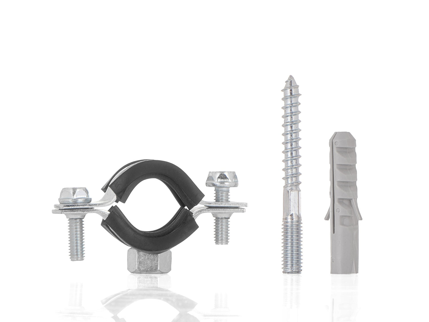 Clema metalica cu cauciuc pentru fixare tevi in perete, 3 / 8", 15-19 mm, Geko G17288