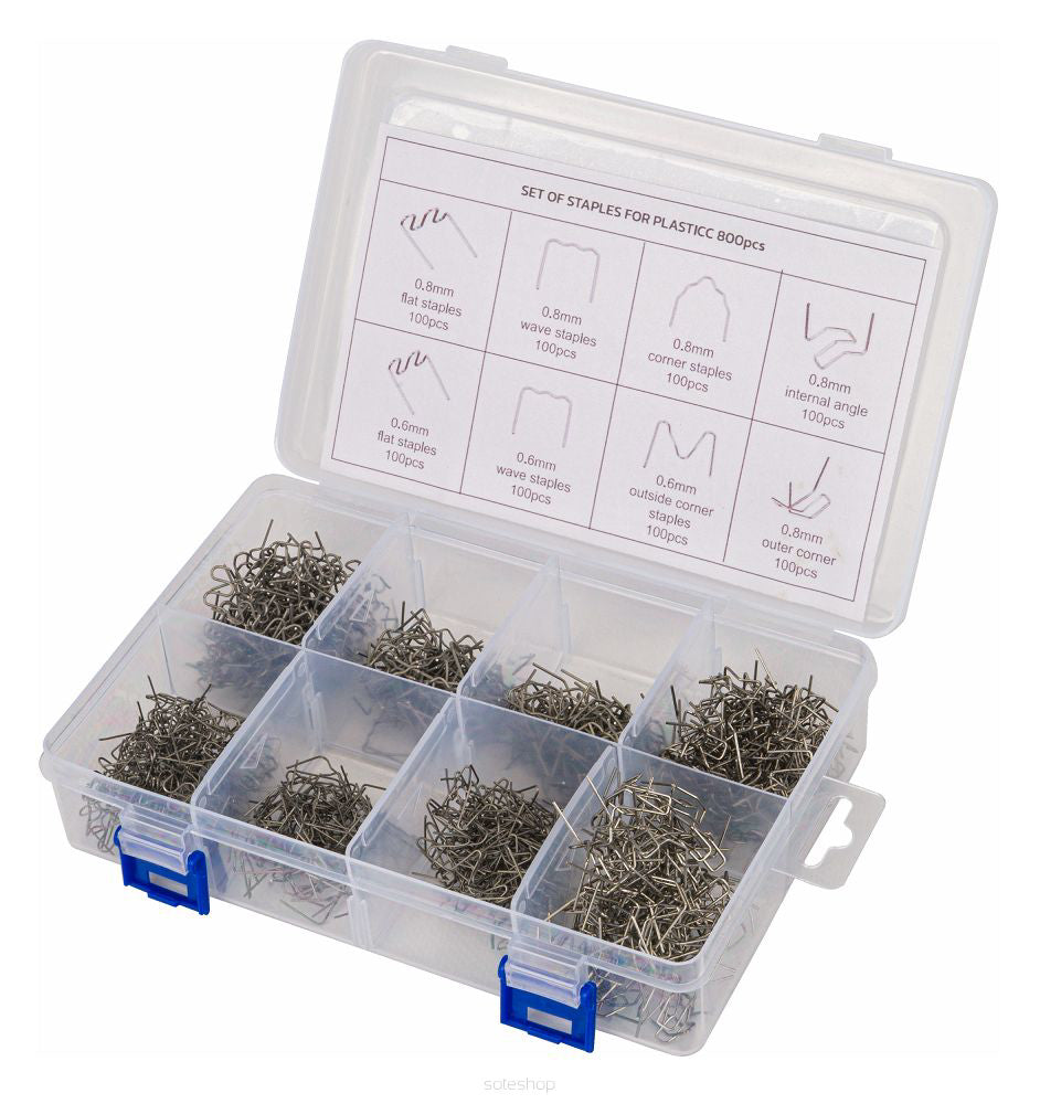 Set capse pentru aparat de sudura, 8 tipuri, 800 elemente, Red Technic RTZZP0087