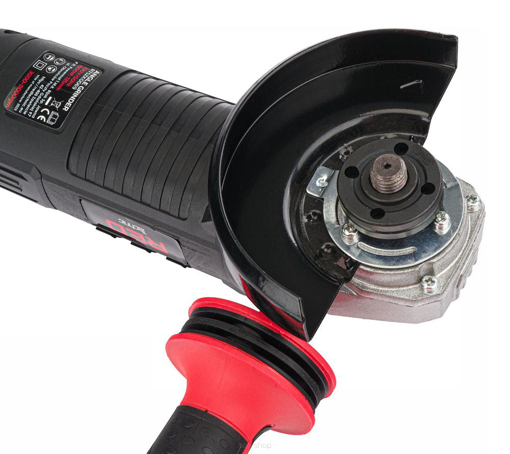 Polizor unghiular + 10 discuri, 125 mm, 1500 W, Red Technic RTSZK0069