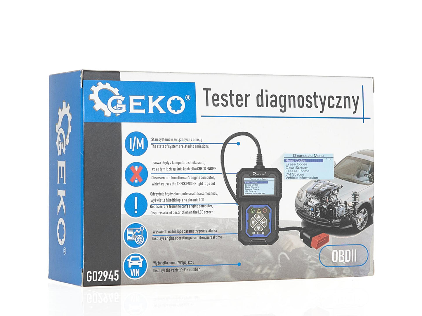 Tester diagnoza T31 OBDII, Geko G02945