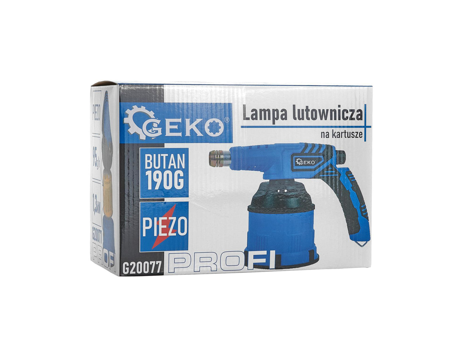 Arzator cu prindere piezo pentru cartuse butan 190 g, Geko G20077
