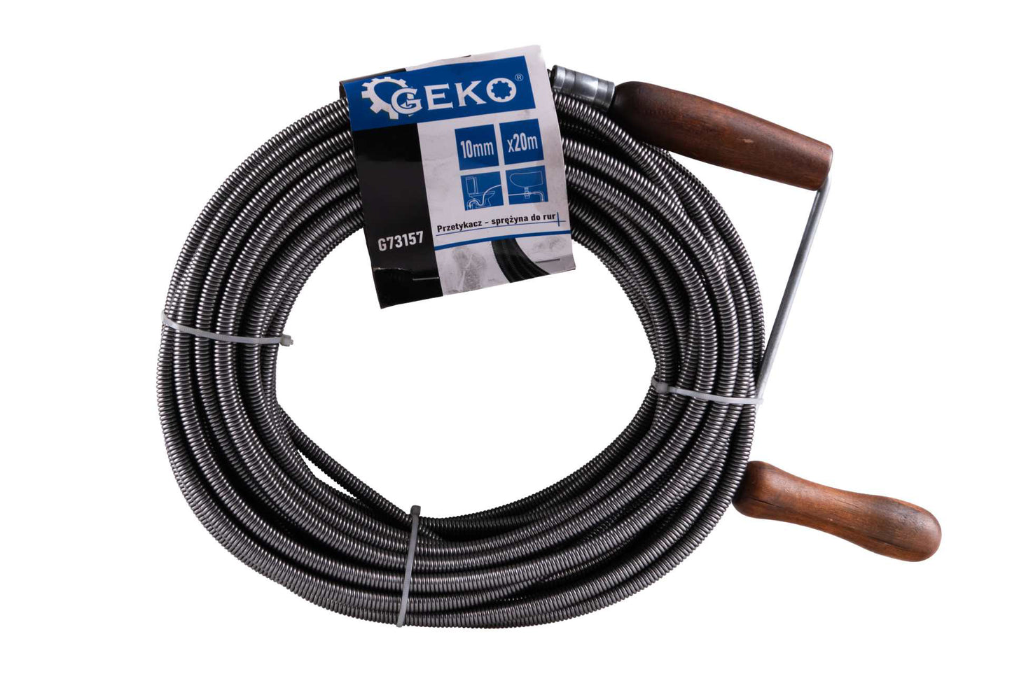 Sarpe pentru desfundat tevi, 10 mm x 20 m, Geko G73157