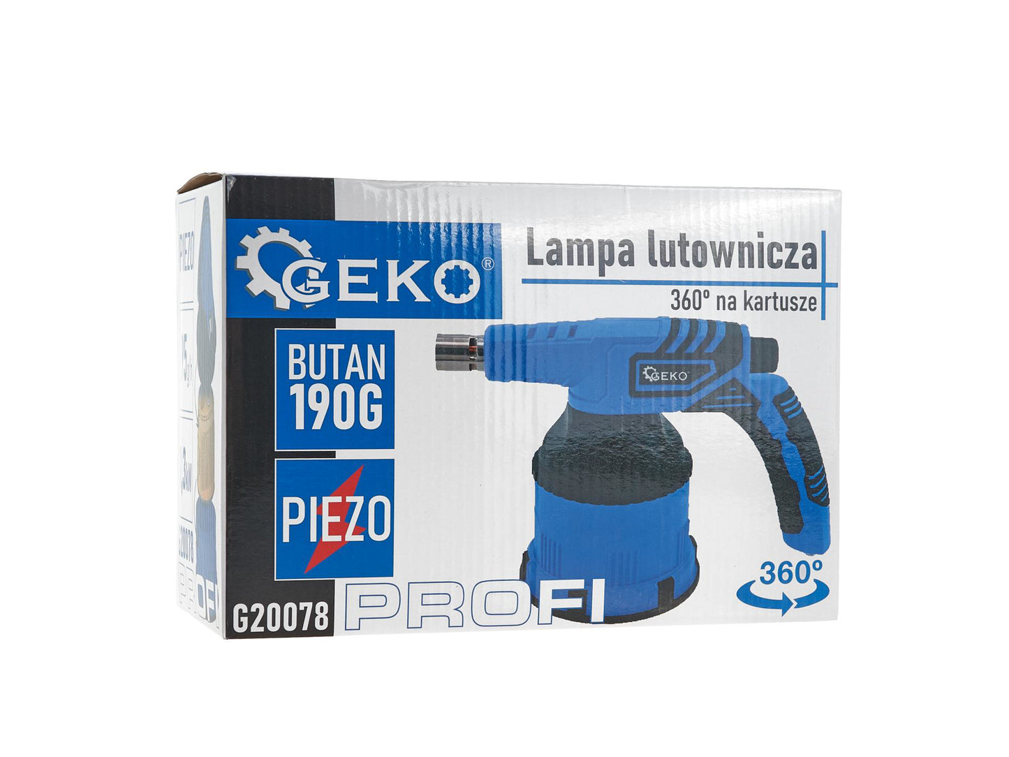Arzator cu prindere piezo pentru cartuse butan de 190 g, Geko G20078