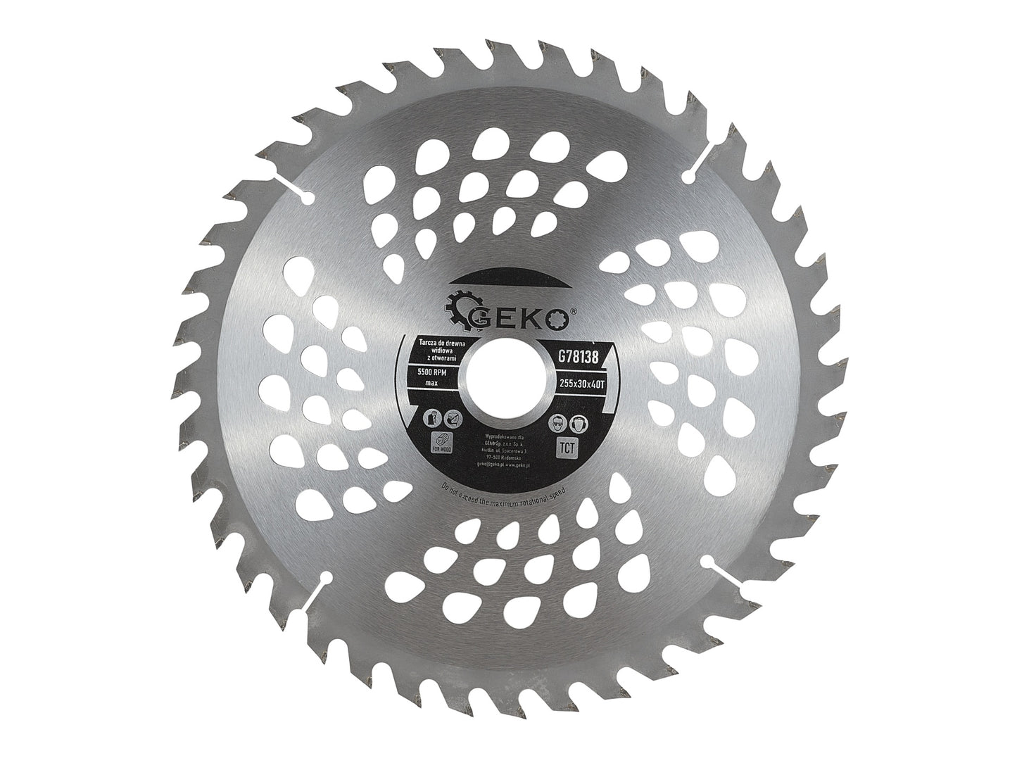 Disc pentru taiere lemn, 255 x 30, 40 T, Geko G78138