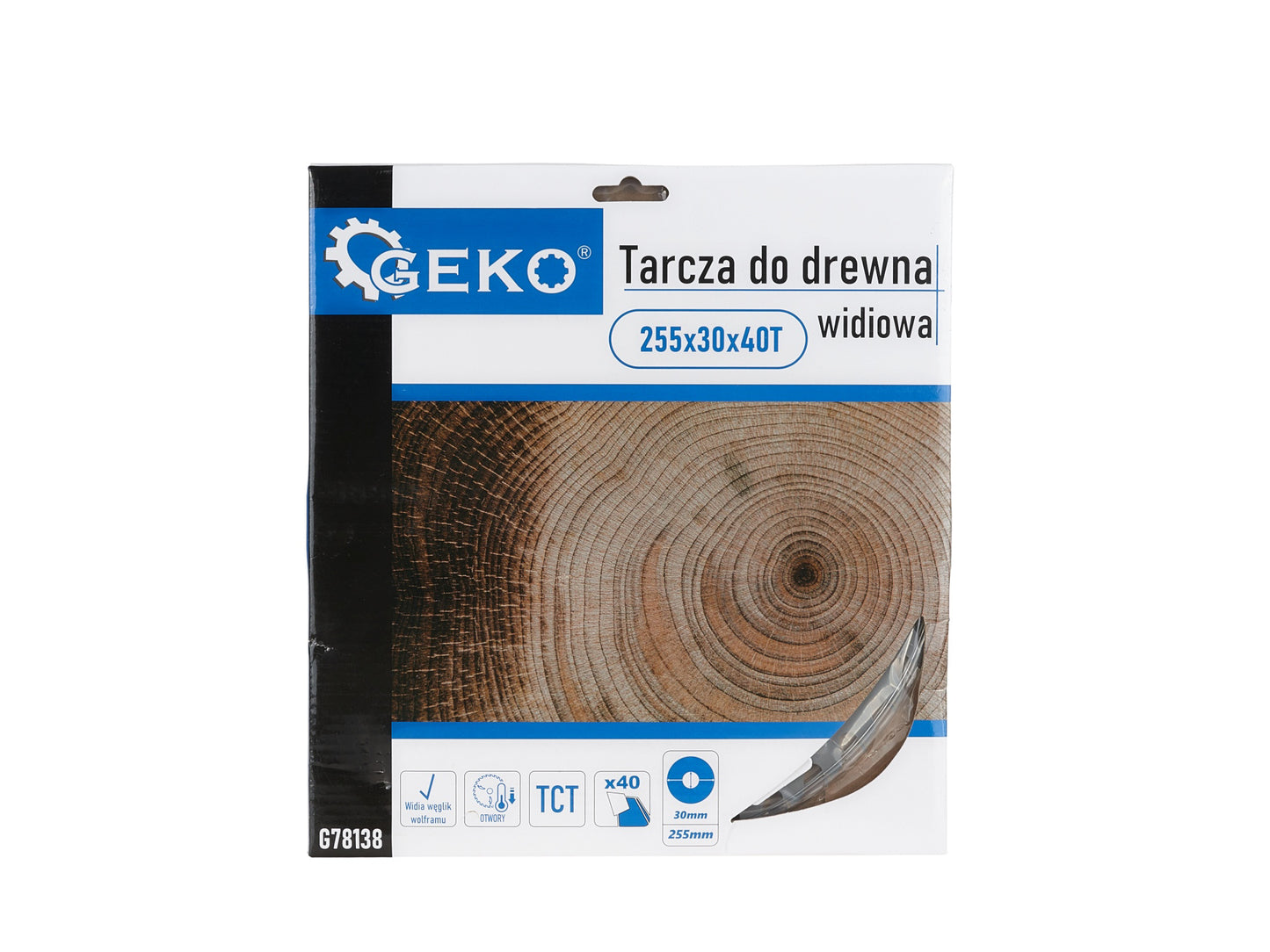 Disc pentru taiere lemn, 255 x 30, 40 T, Geko G78138