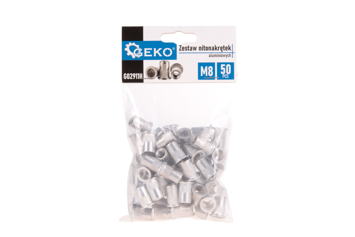 Set piulite M8, 50 elemente, Geko G02911H