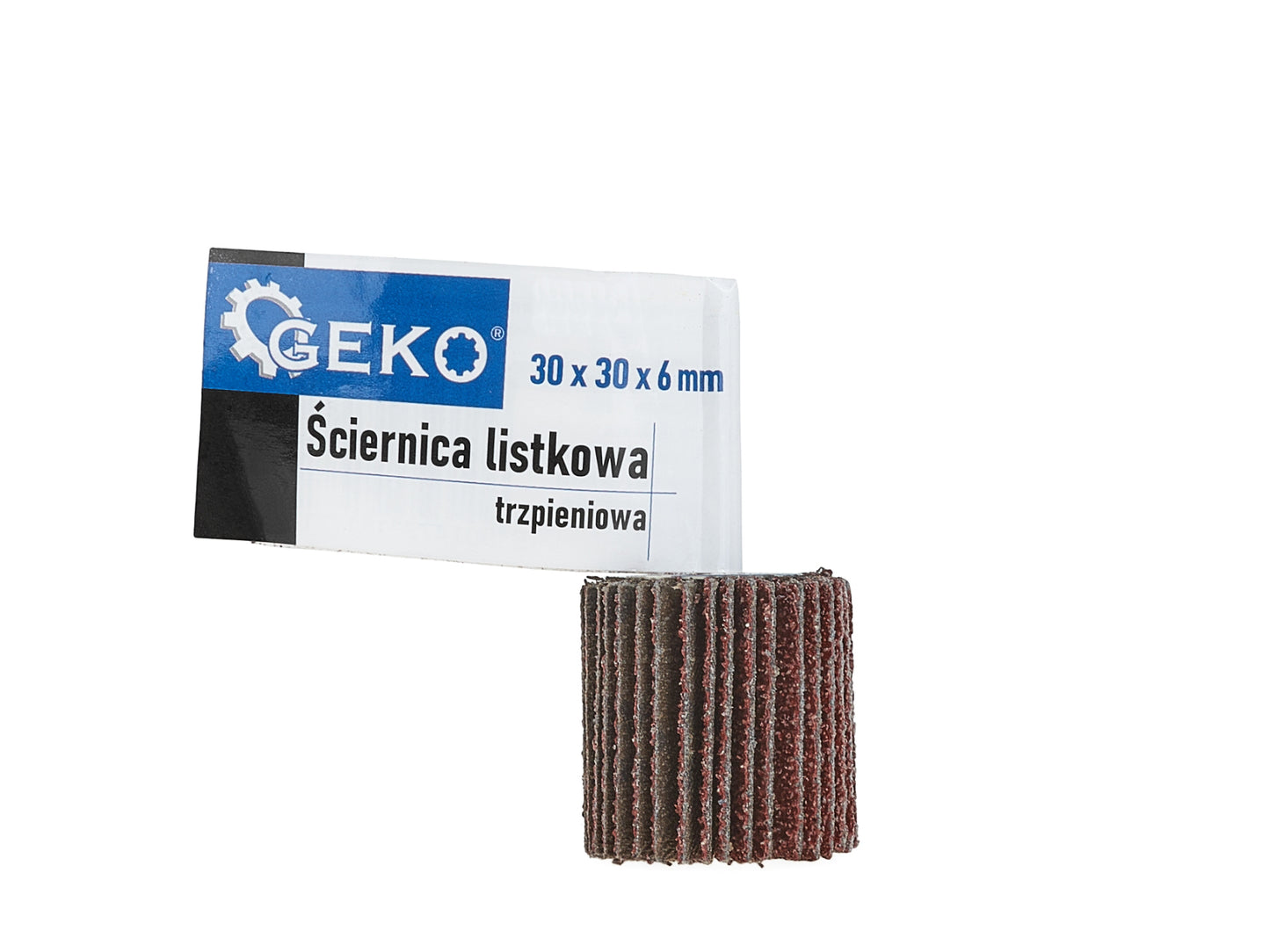 Disc abraziv cu clapete si tija, 30 x 30 x 6 mm, P100, Geko G78733