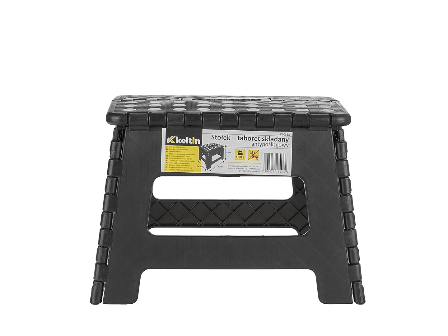 Scaun pliabil anti-alunecare, 150 kg, Keltin K00398