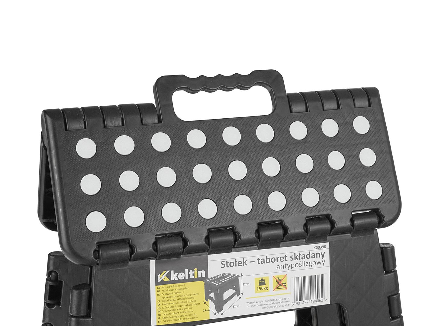 Scaun pliabil anti-alunecare, 150 kg, Keltin K00398