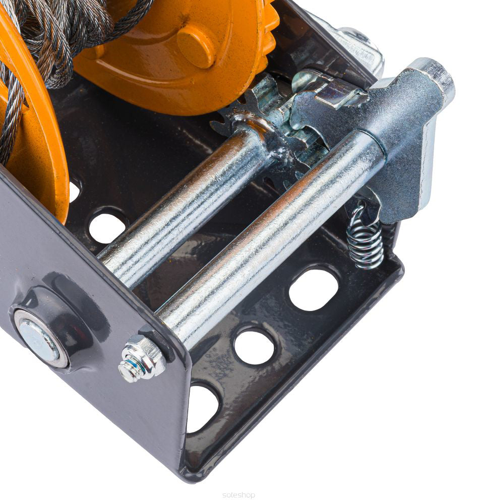 Troliu manual PM-WRC-454T, cablu 5 m, greutate maxima suportata 450 kg, Powermat PM1266