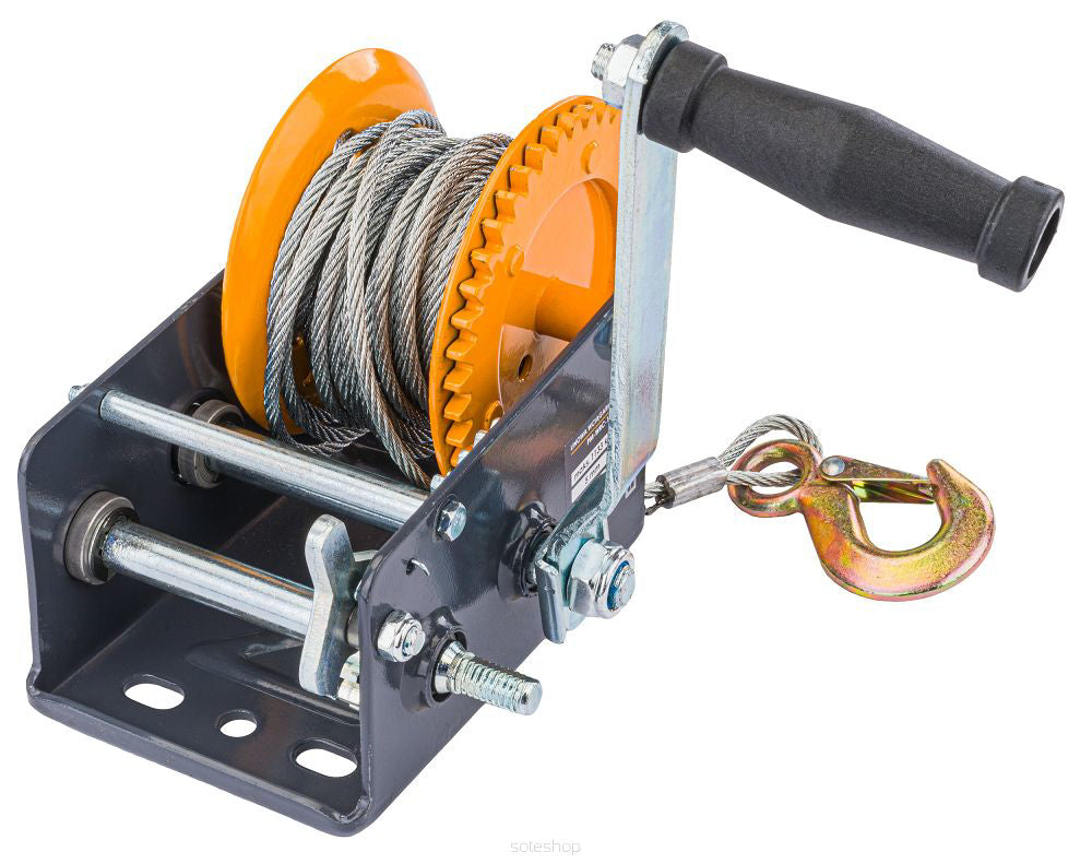 Troliu manual PM-WRC-1133T, cablu 10 m, greutate maxima suportata 1133 kg, Powermat PM1268