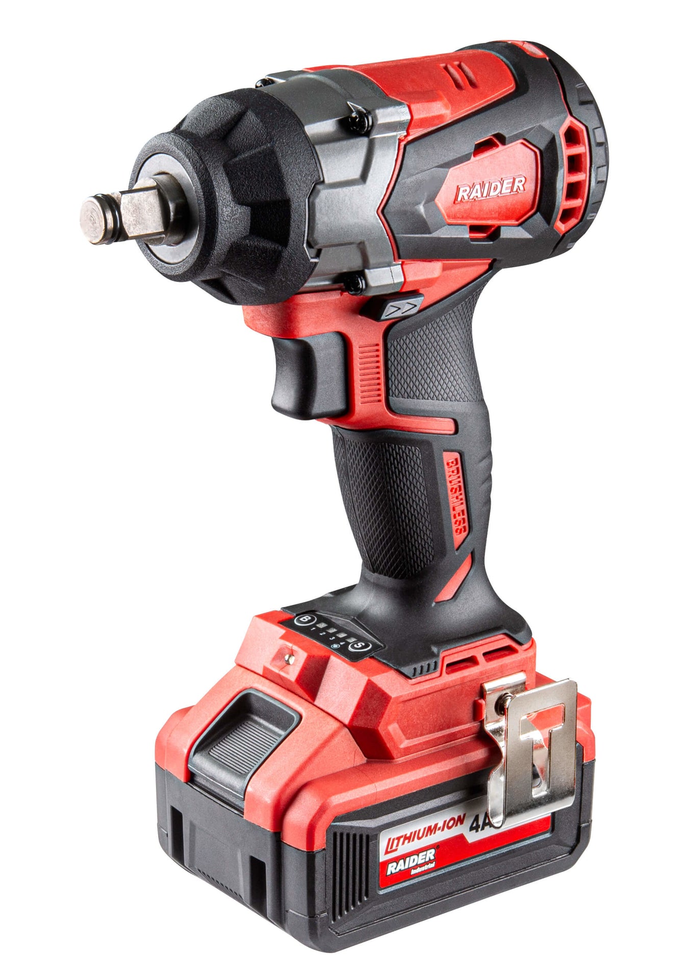 Cheie de impact cu acumulator RDI-IBW04, 20 V, 4 Ah, 480 Nm, 1 / 2", Raider 031304