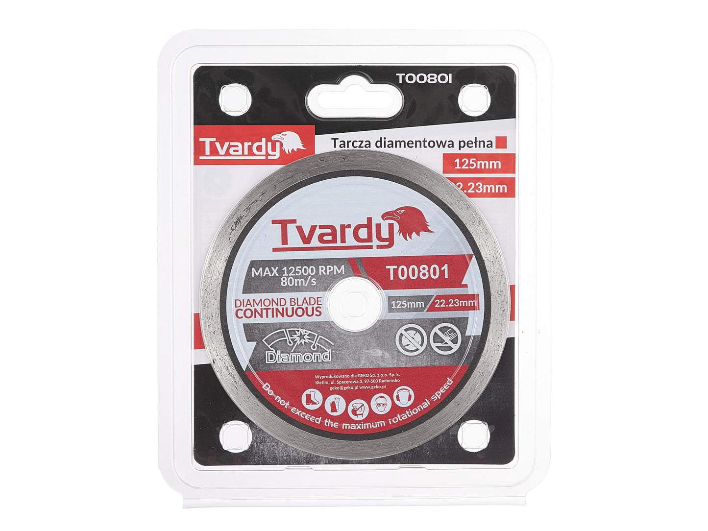 Disc diamantat pentru taiere, 125 x 7.5 x 22.23 mm, Tvardy T00801