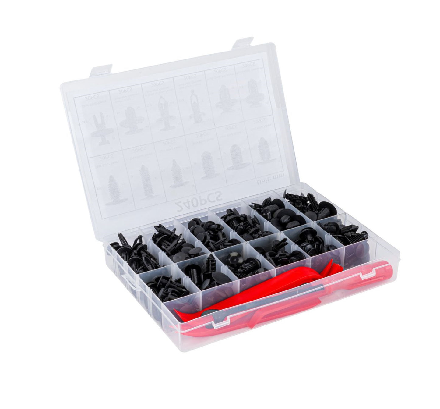 Set universal cleme pentru tapiterie, 240 elemente, Red Technic RTKST0098
