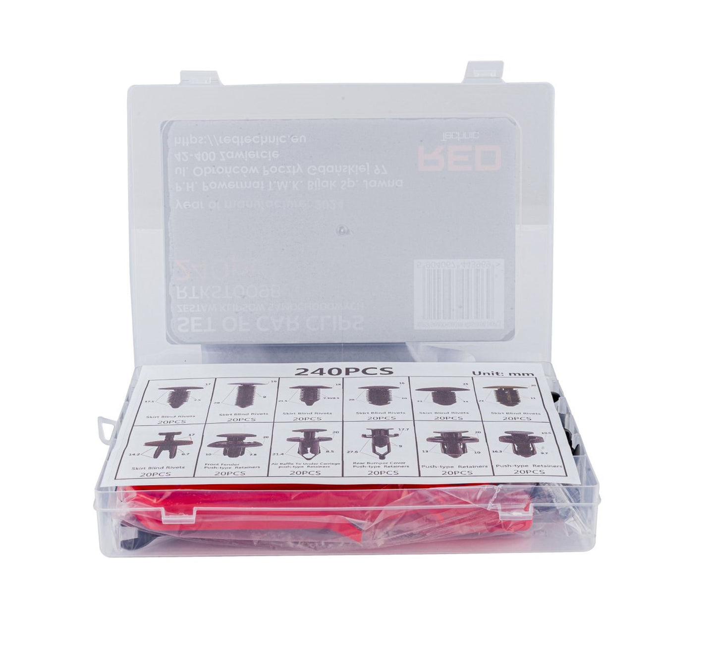 Set universal cleme pentru tapiterie, 240 elemente, Red Technic RTKST0098