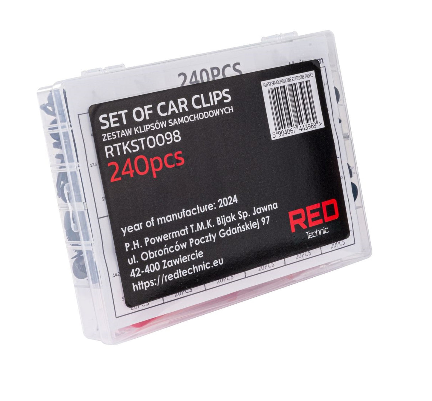 Set universal cleme pentru tapiterie, 240 elemente, Red Technic RTKST0098