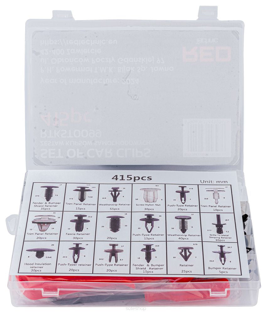 Set universal cleme pentru tapiterie, 420 elemente, Red Technic RTKST0099