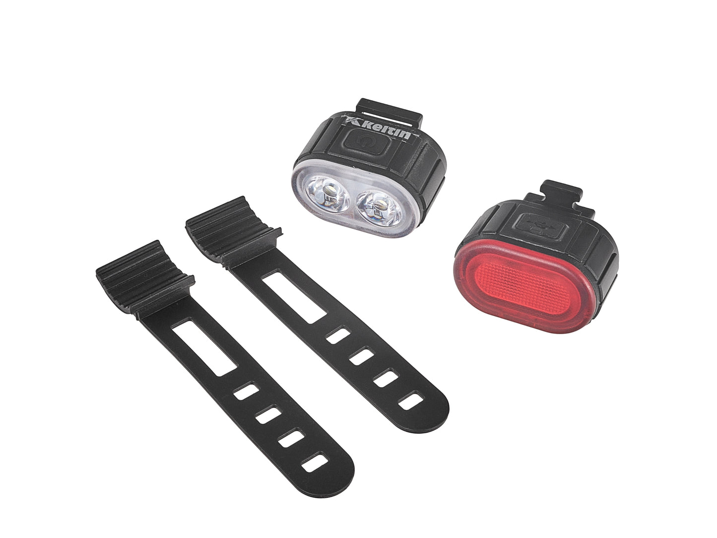 Set lumini bicicleta fata + spate, IPX4, Keltin K02312