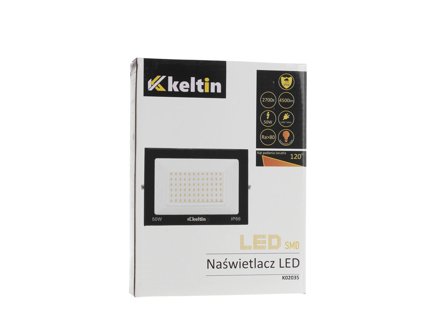 Proiector LED de lucru cu lumina alba, 50 W, 2700K, Keltin K02035