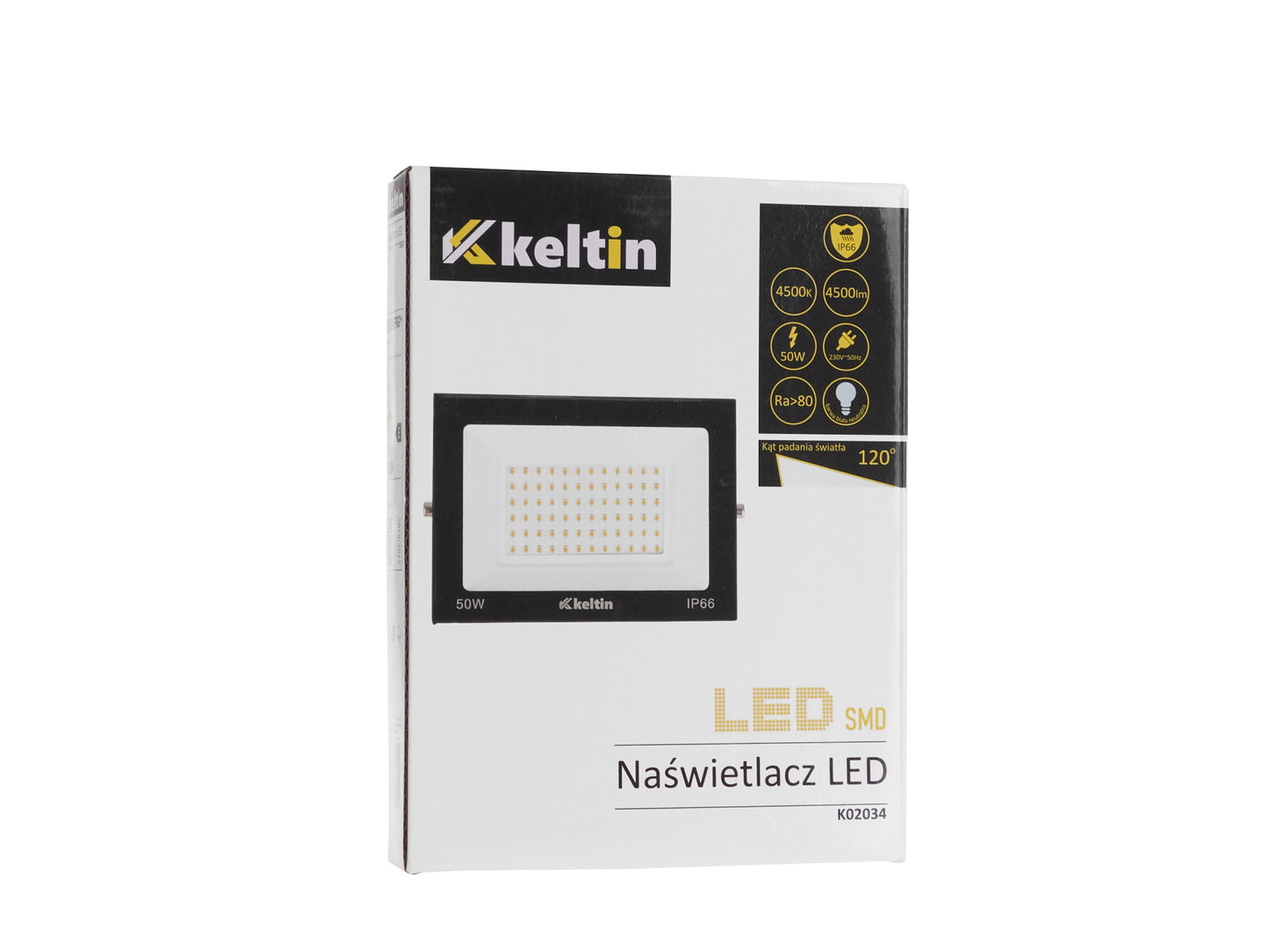 Proiector LED cu lumina alba, 50 W, 4500 K, Keltin K02034