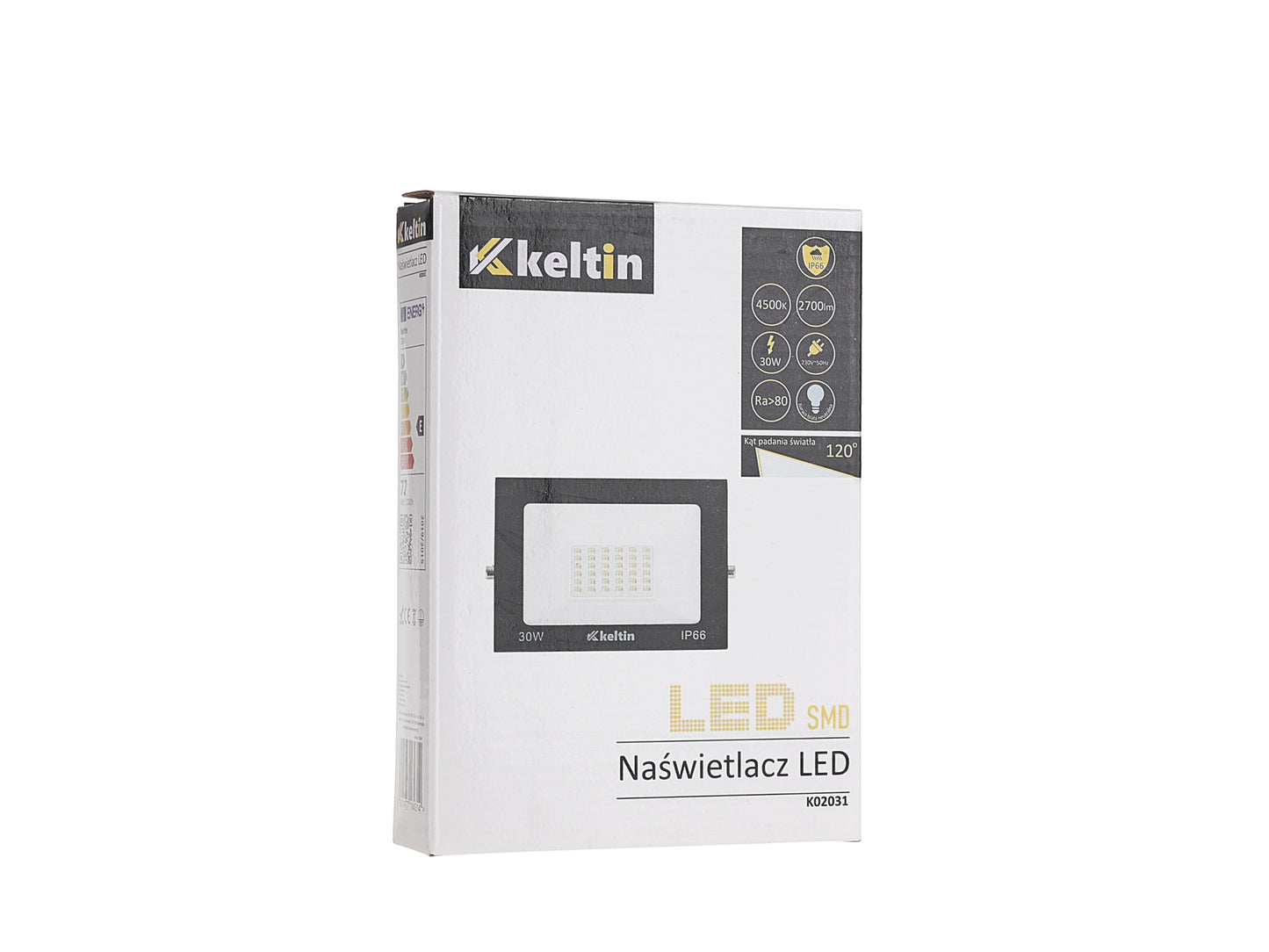 Proiector LED cu lumina alba, 30 W, 4500 K, Keltin K02031